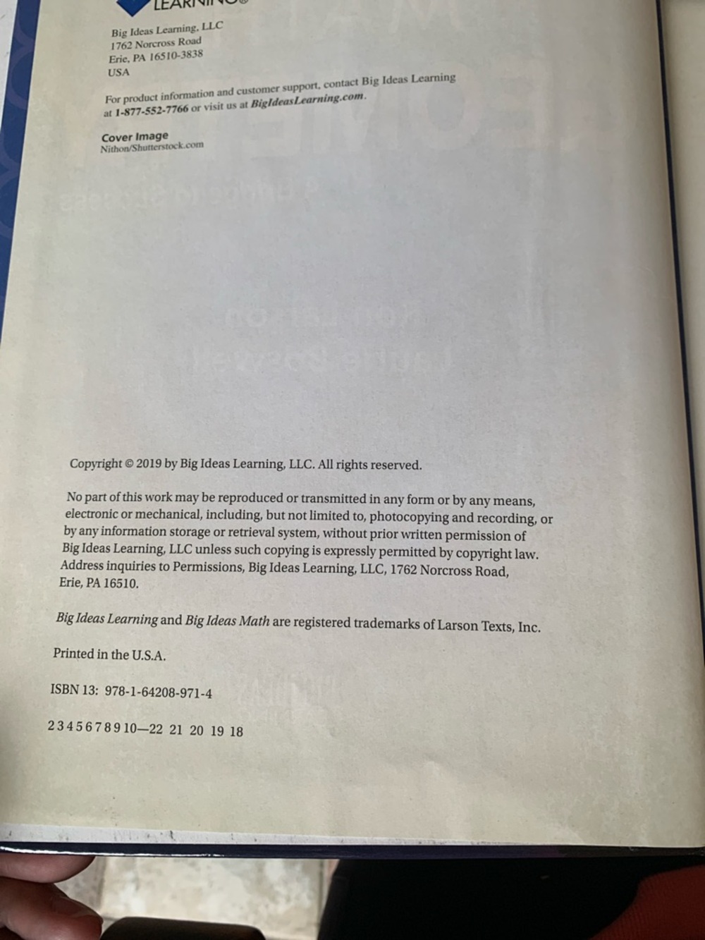 Big Ideas Math Geometry textbook - Picture 6 of 7